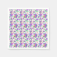 Pansies Pattern Paper Napkin