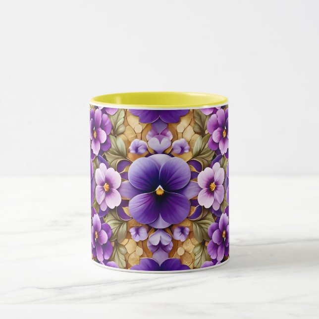 PANSIES ~ Purple Shades ~ Mug (Center)