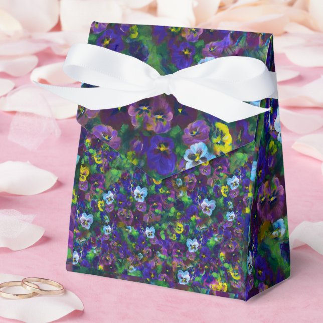 Pansies [purple] Special gift tent Favour Box (Wedding)
