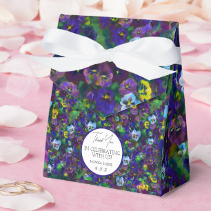 Pansies [purple] Special gift tent W/ label Favour Box
