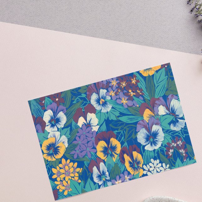 Pansies Rectangular Sticker (Creator Uploaded)