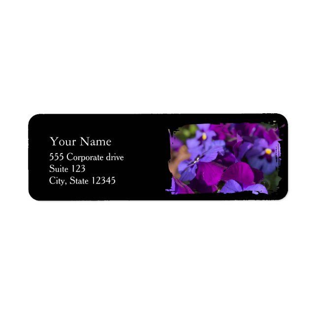 Pansies Return Address Labels (Front)