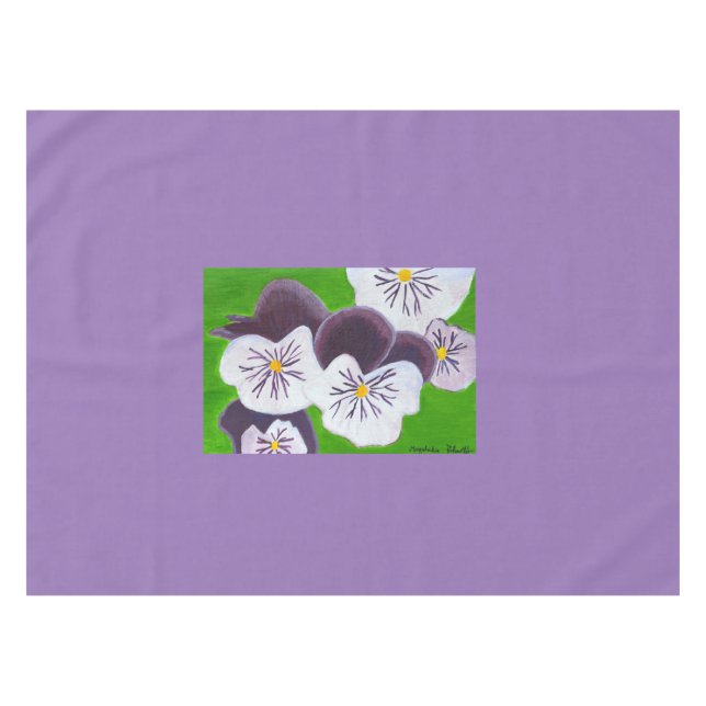 Pansies tablecloth  (Front (Horizontal))