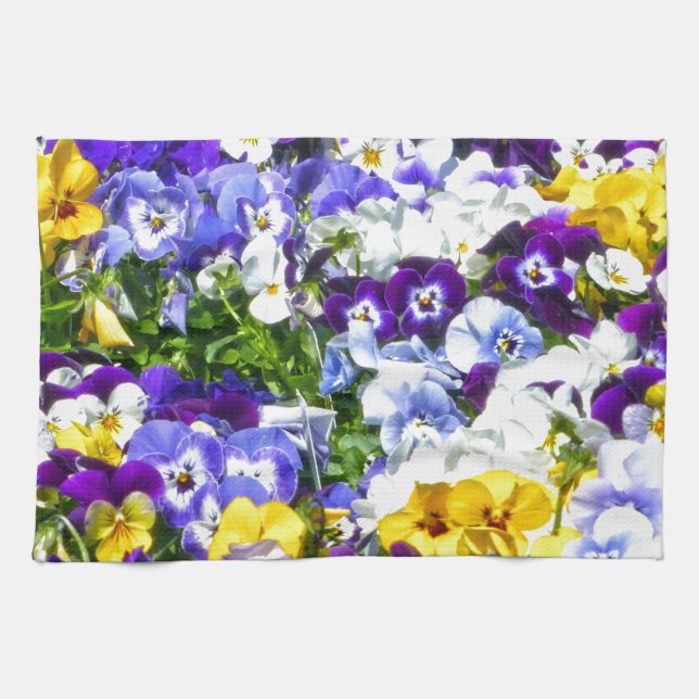 Pansies Tea Towel (Horizontal)