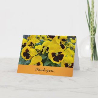 Pansies- Thank you (blank inside) Card