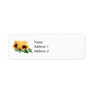Pansies Waiting For a Bus Return Address Label