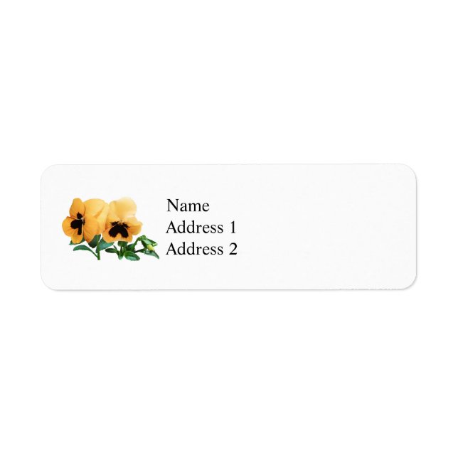 Pansies Waiting For a Bus Return Address Label (Front)