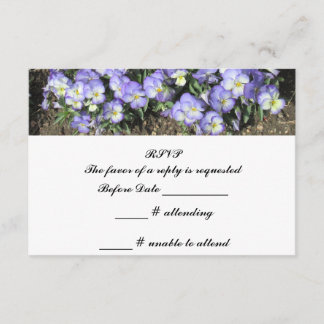 Pansies Wedding RSVP Reply