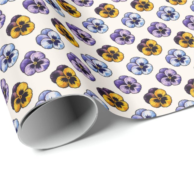 Pansies Wrapping Paper (Roll Corner)