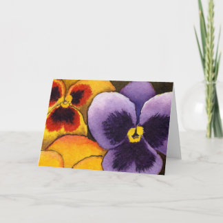 "Pansy #1" Floral Greeting Card