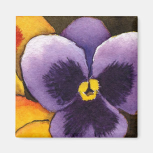 "Pansy #1" Floral Magnet