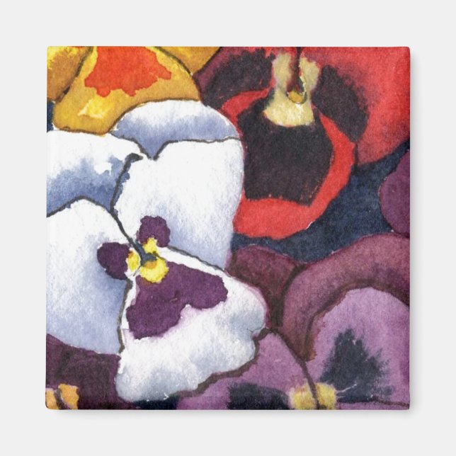 "Pansy #2"  Floral Magnet (Front)