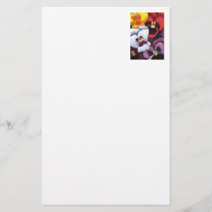 "Pansy #2" Floral Stationery