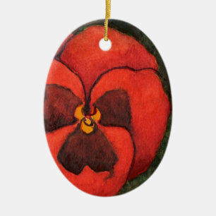 "Pansy 3" Floral Ornament