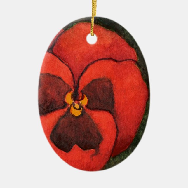 "Pansy 3" Floral Ornament (Front)