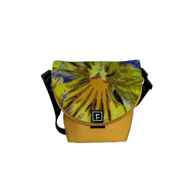 Pansy Abstract Courier Bag (Front)