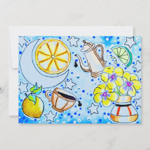 Pansy and Lemon Card