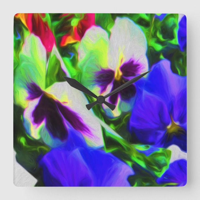 Pansy Art Wall clock (Front)