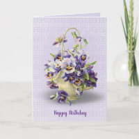 pansy basket on eyelet for birthday