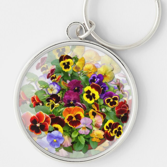PANSY BEAUTY ~ Premium Round Keychain (Front)
