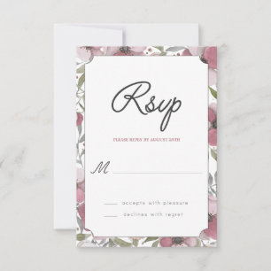 Pansy Blossoms RSVP Card