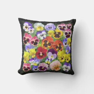 Pansy Cascade Throw Pillow