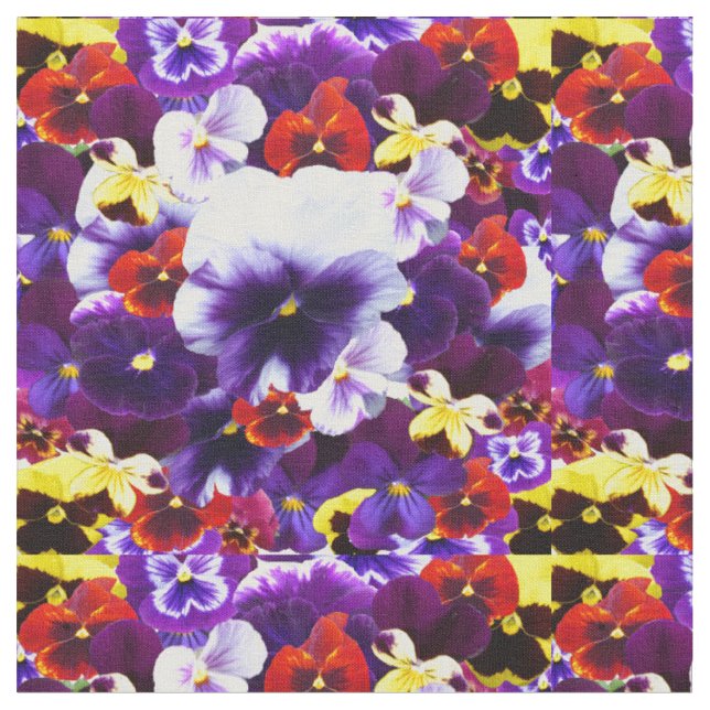 Pansy Celebration, Fabric (Close Up)