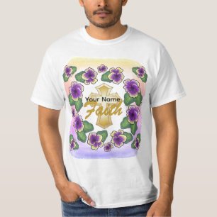 Pansy Christian Cross T-Shirt