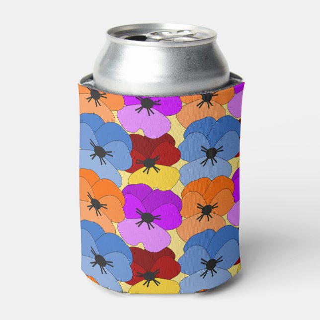 Pansy Collage  Can Cooler (Can Front)