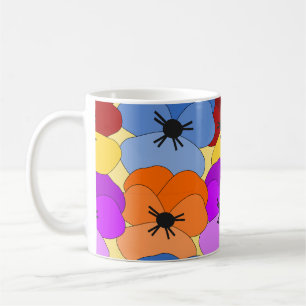 Pansy Collage Coffee Mug