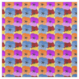 Pansy Collage Fabric
