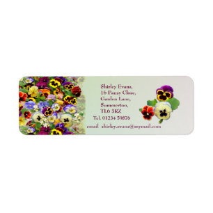Pansy Display Return Address Label