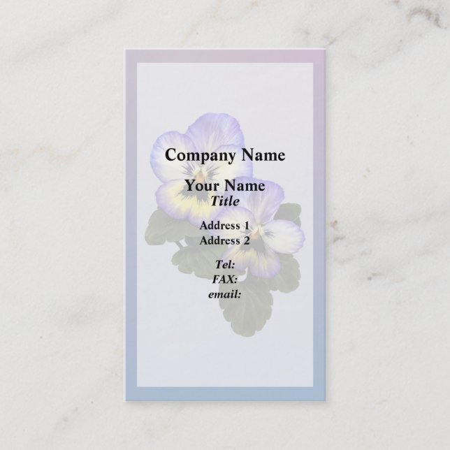 Pansy Duo Business Card (Front)