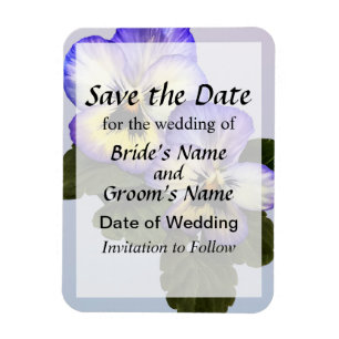 Pansy Duo Save the Date Magnet