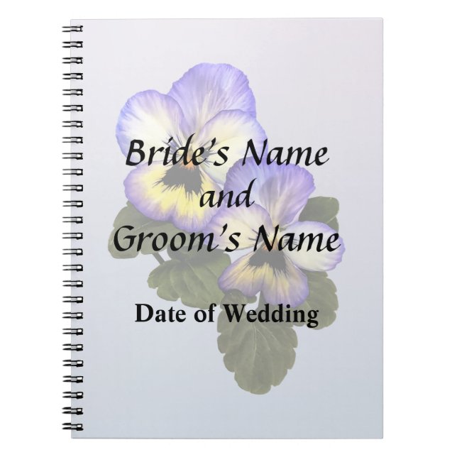 Pansy Duo Wedding Products Notebook (Front)
