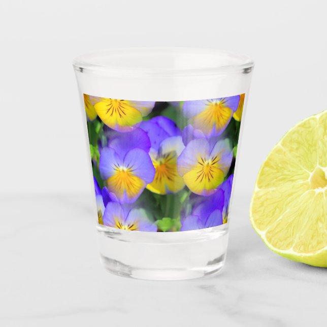 Pansy Echoes Shot Glass (Front)