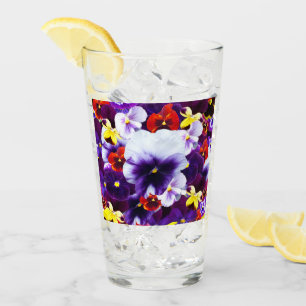 Pansy Flower Celebration, Drink Glass