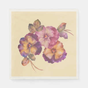 Pansy Flower Paper Napkin