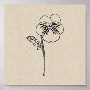 Pansy Flower Poster