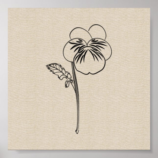 Pansy Flower Poster (Front)