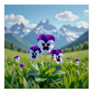Pansy Flower Poster