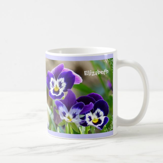 Pansy Flower & Scripture Mug (Right)