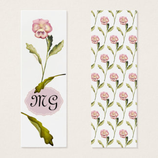 Pansy Flower with Initials