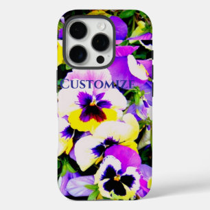 pansy flowers iPhone 16 pro case