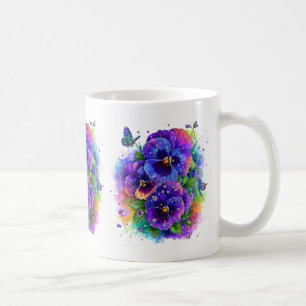 Pansy Flowers Coffee Mug
