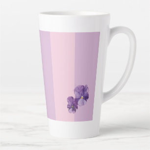 Pansy Flowers Latte Mug