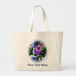 Pansy from Home Depot Large Tote Bag