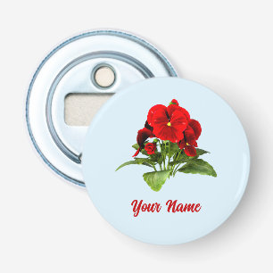 Pansy Lover Floral Personalised Custom Bottle Opener
