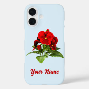 Pansy Lover Floral Personalised Custom iPhone 16 Case