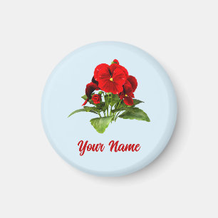 Pansy Lover Floral Personalised Custom Magnet